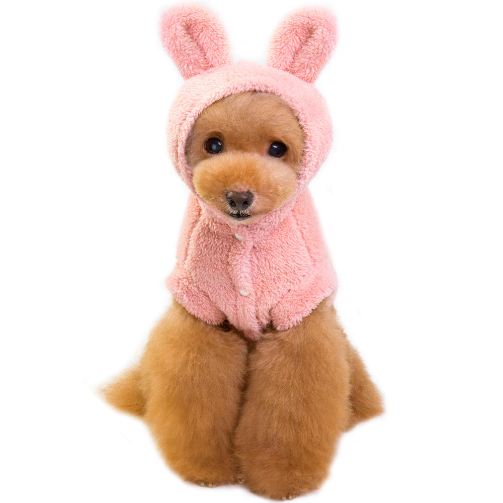 Cotton Cat Coat - Soft and Stylish Pet Apparel in Gray, Pink, and Apricot | Available in Multiple Sizes