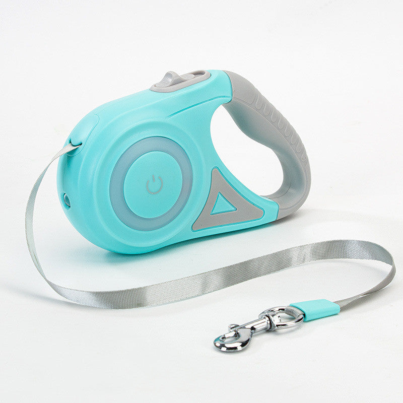 Telescopic Retractable Dog Leash with One-Handed Brake and Lock - Adjustable Length & Comfortable Grip