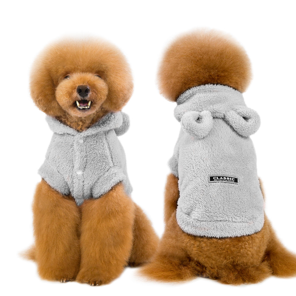 Cotton Cat Coat - Soft and Stylish Pet Apparel in Gray, Pink, and Apricot | Available in Multiple Sizes