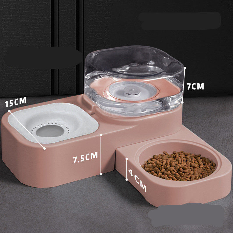 Pet Dual Feeding and Water Bowl with Optional Filter Elements