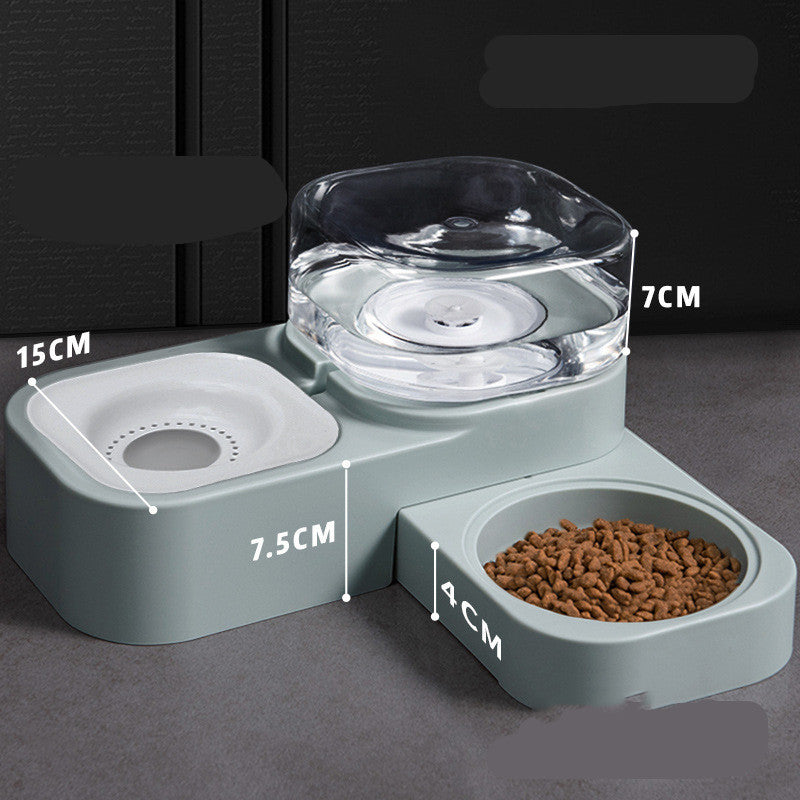 Pet Dual Feeding and Water Bowl with Optional Filter Elements