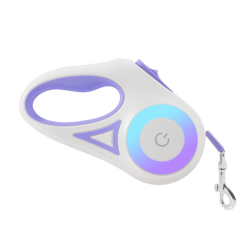 Telescopic Retractable Dog Leash with One-Handed Brake and Lock - Adjustable Length & Comfortable Grip