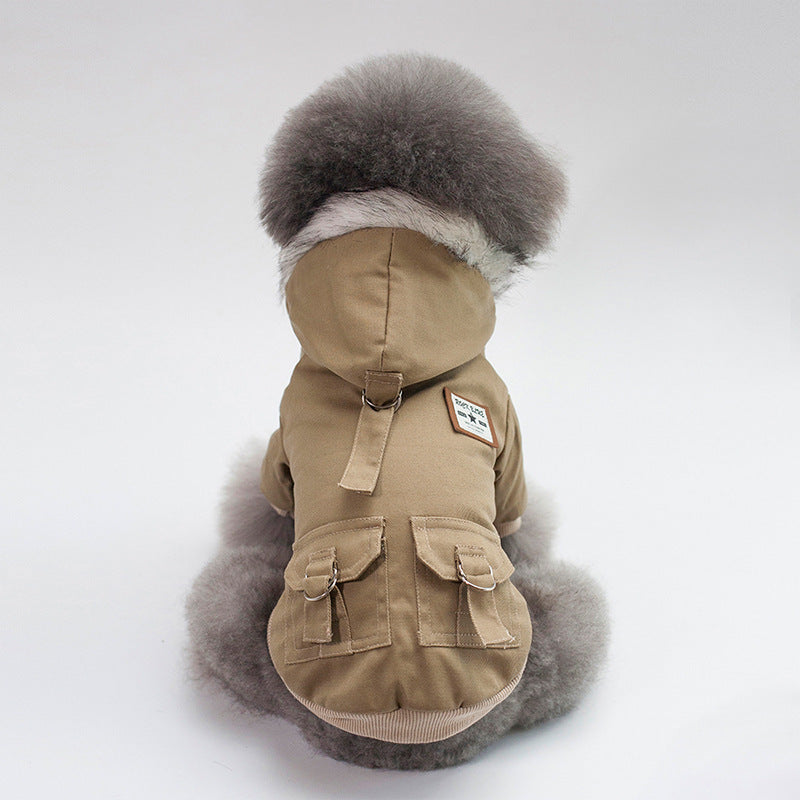 Cotton Dog Coat for Small Breeds – Autumn & Winter Hoodie for Puppies, Chihuahuas, Bulldogs, and Frenchies
