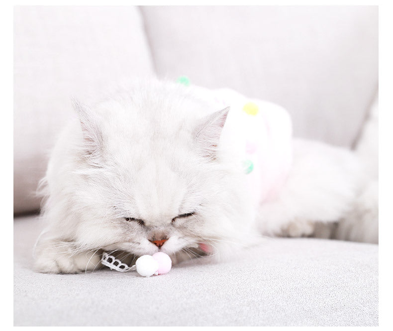 Cute Princess Tassel Cat Clothing – Polyester Dress for Cats