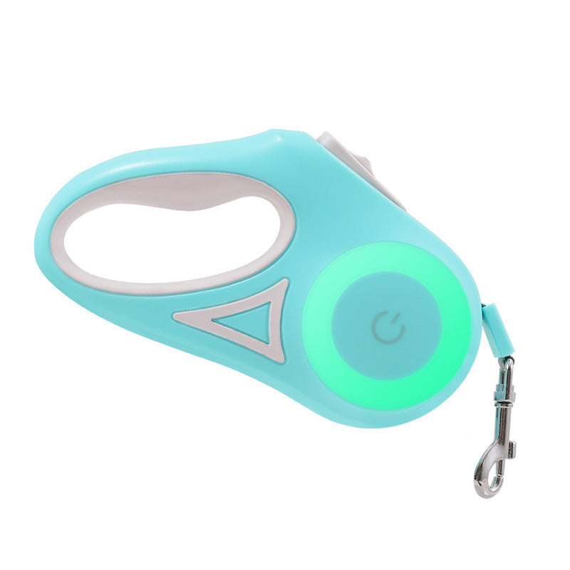 Telescopic Retractable Dog Leash with One-Handed Brake and Lock - Adjustable Length & Comfortable Grip