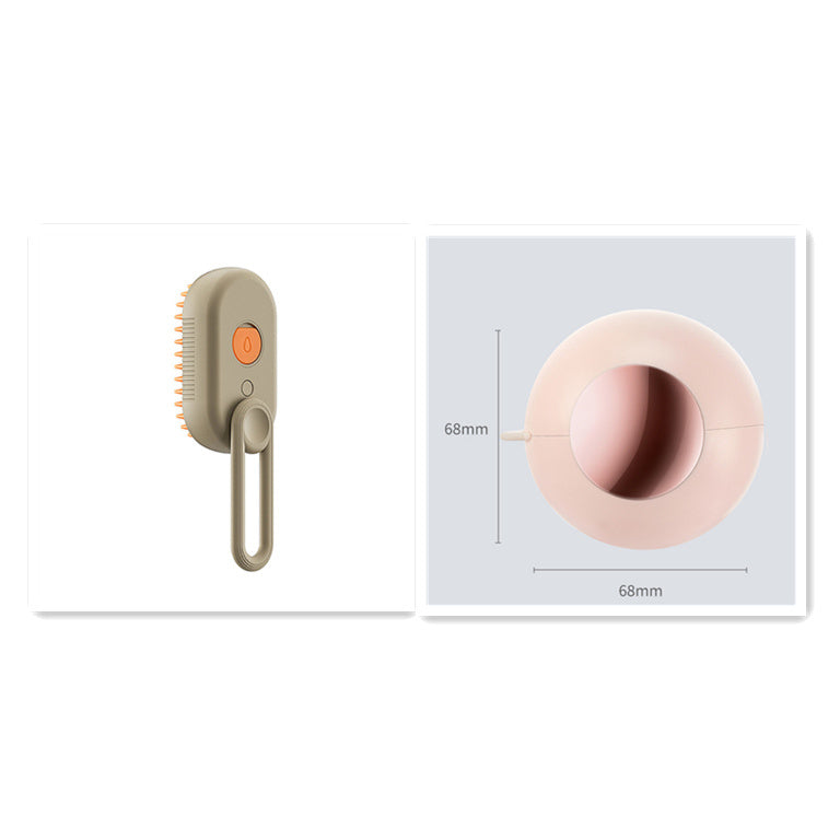 Steam Pet Grooming Brush with Spray Function – Anti-Static & Deodorizing Cat & Dog Hair Brush for Shedding, Knot Removal, and Massage – USB Rechargeable & 360° Rotating Handle