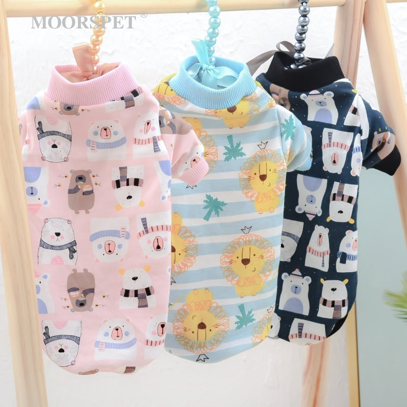 Cotton Two-Legged Pet Belly Protector - Available in Lion, Pink Bear, and Tibetan Bear Designs