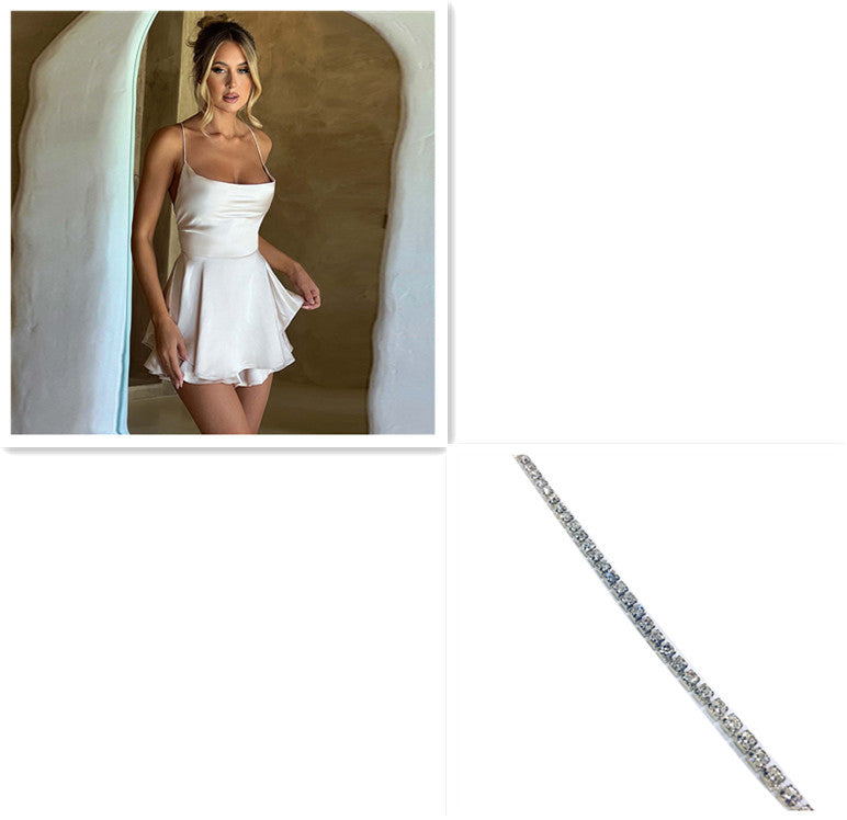 Women's Sleeveless A-Line Backless Dress – Elegant Sling Style in Multiple Colors