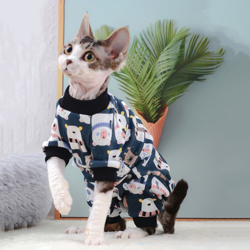 Cotton Two-Legged Pet Belly Protector - Available in Lion, Pink Bear, and Tibetan Bear Designs