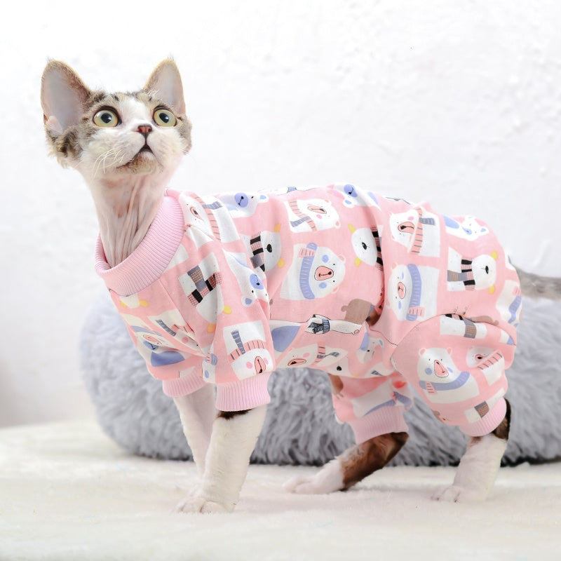 Cotton Two-Legged Pet Belly Protector - Available in Lion, Pink Bear, and Tibetan Bear Designs
