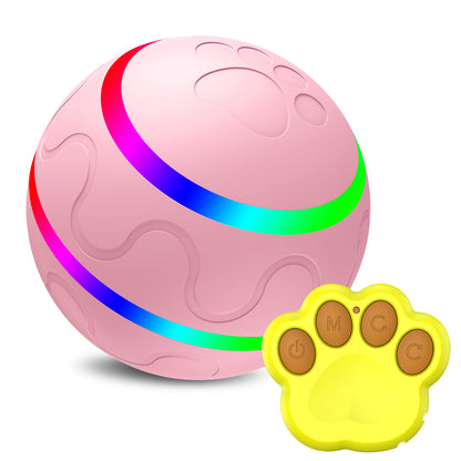 Smart Interactive Cat Toy Ball – Automatic Rolling Pet Ball with Remote Control, Rechargeable & Durable Design