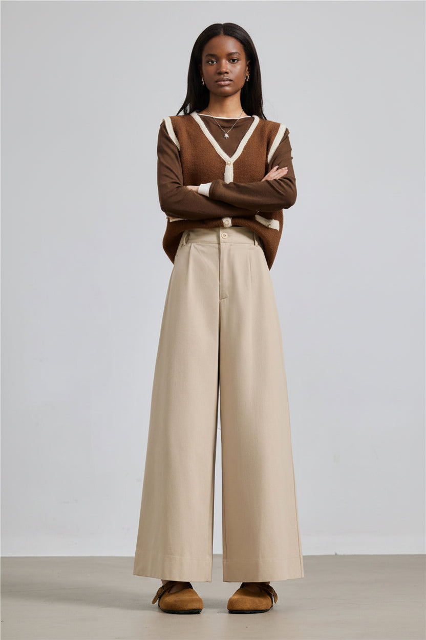 Korean-style Relaxed Simple Figure-flattering Casual Pants