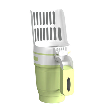 2-in-1 Foldable Litter Scooper for Cats and Dogs with Extra Bags, Easy One-Handed Waste Cleanup, Durable PP Material
