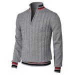 Men’s Casual Stand Collar Jacquard Top – Cotton-Blend Polyester Long Sleeve Shirt | Stylish Everyday Wear with Elegant Textured Design