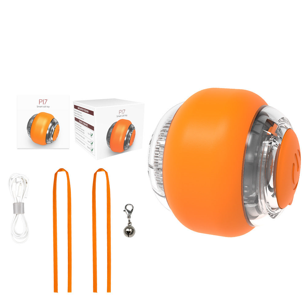 Interactive Smart Bouncing Ball for Pets – Rechargeable Silicone Toy