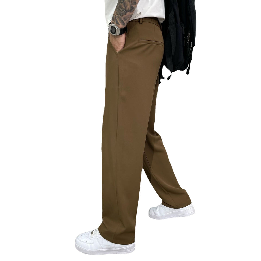 Cotton-Blend Casual Leisure Trousers
