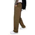 Cotton-Blend Casual Leisure Trousers