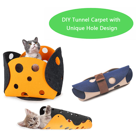 Interactive Felt Cat Play Mat – Multifunctional Pet Toy for Kittens, Puppies, and Small Pets – Soft, Breathable, and Easy to Clean