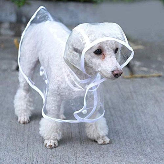 Transparent Dog Raincoat for Small & Medium Pets – Waterproof Hooded EVA Jacket