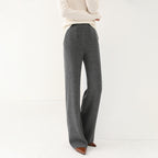 High-Waist Wool Tapered Trousers