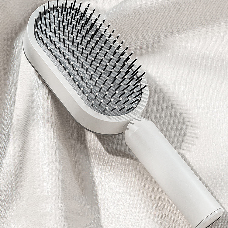 Self-Cleaning Scalp Massage Hair Brush – 3D Air Cushion Anti-Static Detangling Comb for All Hair Types | Pain-Free, No-Pull Hair Brush for Healthy Hair Growth & Frizz-Free Styling