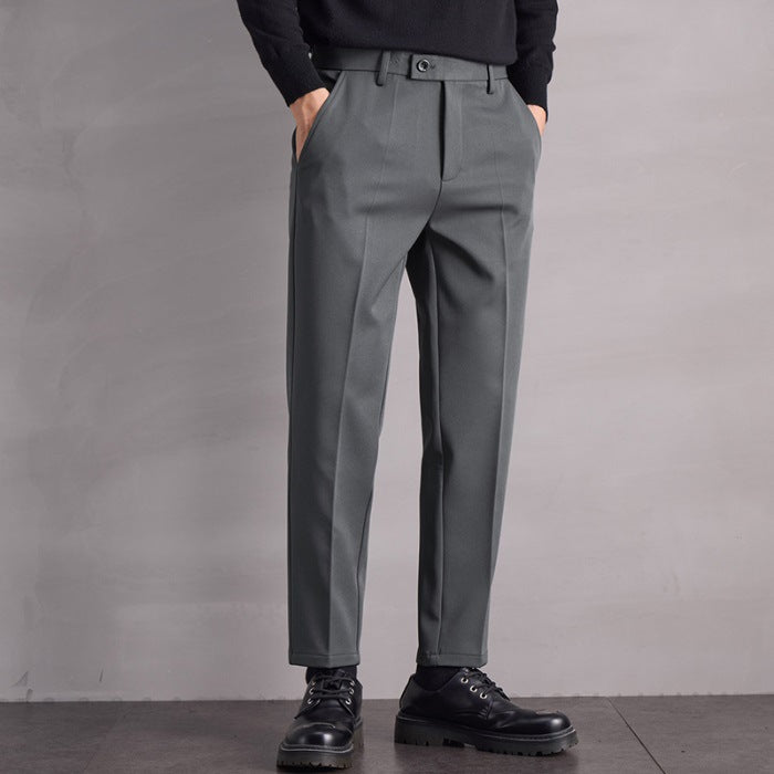 Mid-Waist Non-Iron Casual Trousers