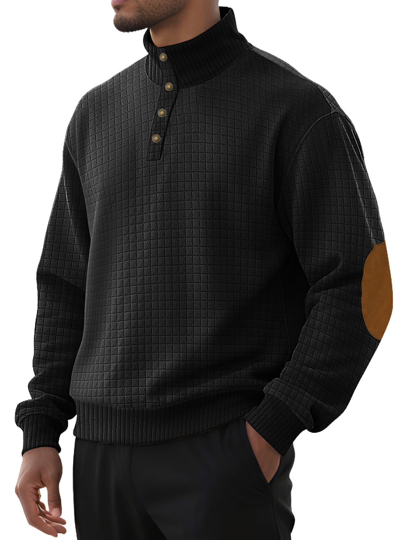 Men’s Long Sleeve Pullover Sweatshirt – Lightweight Polyester Casual Top for Daily Wear