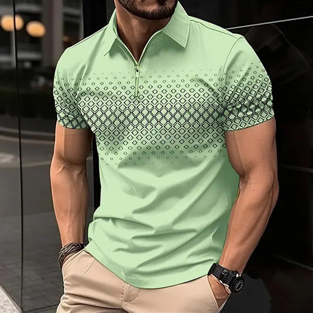 Men’s Striped Casual Loose Fit Top – Lightweight Polyester Long Sleeve T-Shirt | Trendy Everyday Streetwear Shirt for All Seasons