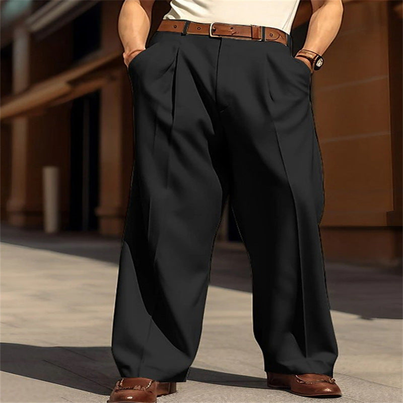 Straight-Fit Light Business Trousers