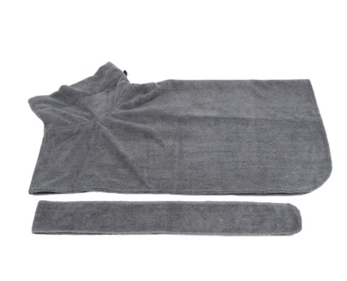 Super Absorbent Dog Bathrobe Towel – Fast Drying Microfiber Pet Drying Coat with Adjustable Neck & Chest Straps – Moisture-Wicking & Soft Dog Towel Robe
