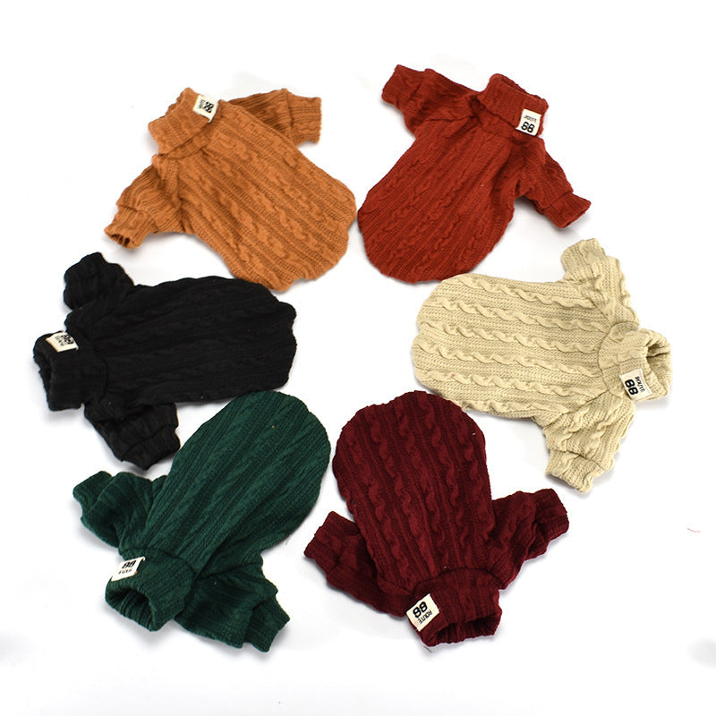Cozy Acrylic Dog Sweater – Thickened Winter Jacket for Pets