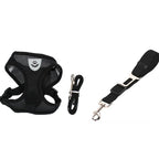 Adjustable Breathable Pet Harness with Leash Set – No Pull Dog Vest for Small, Medium, and Large Dogs