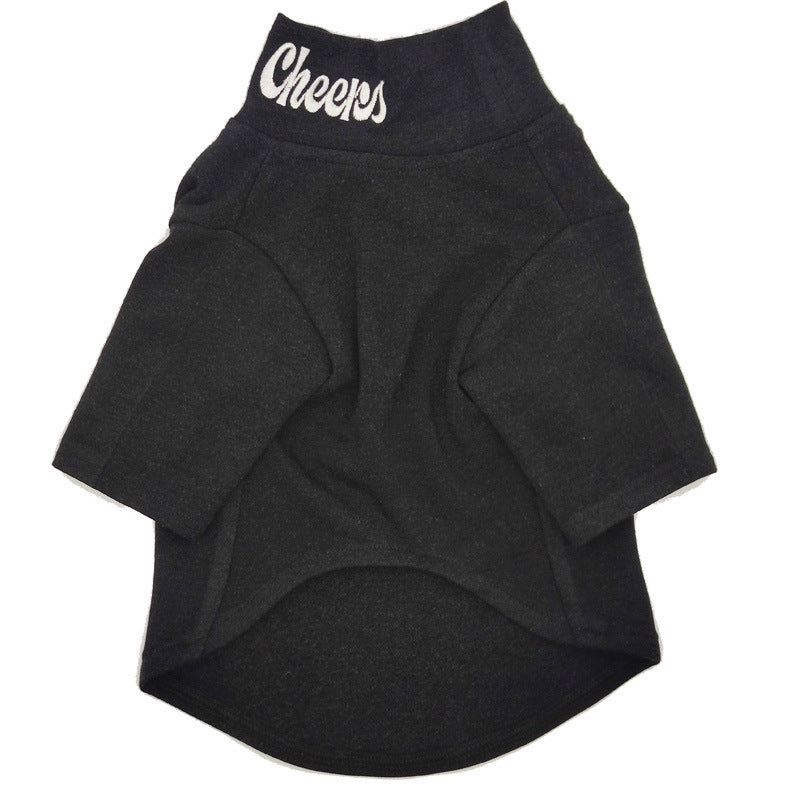 Black Wool Pet Sweater with High Collar – Casual & Cozy, Available in Multiple Sizes
