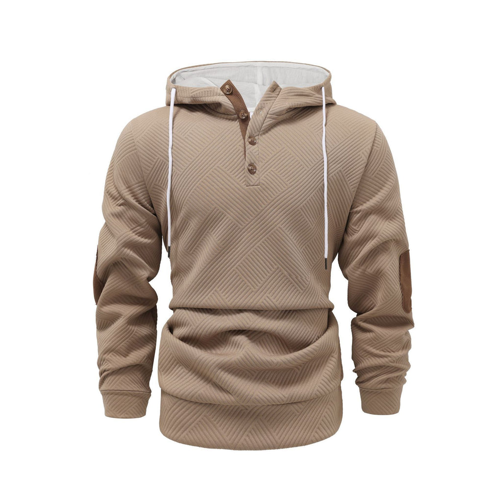 Men’s Hooded Pullover Sweatshirt – Classic Long Sleeve Polyester Hoodie for Everyday Casual Wear