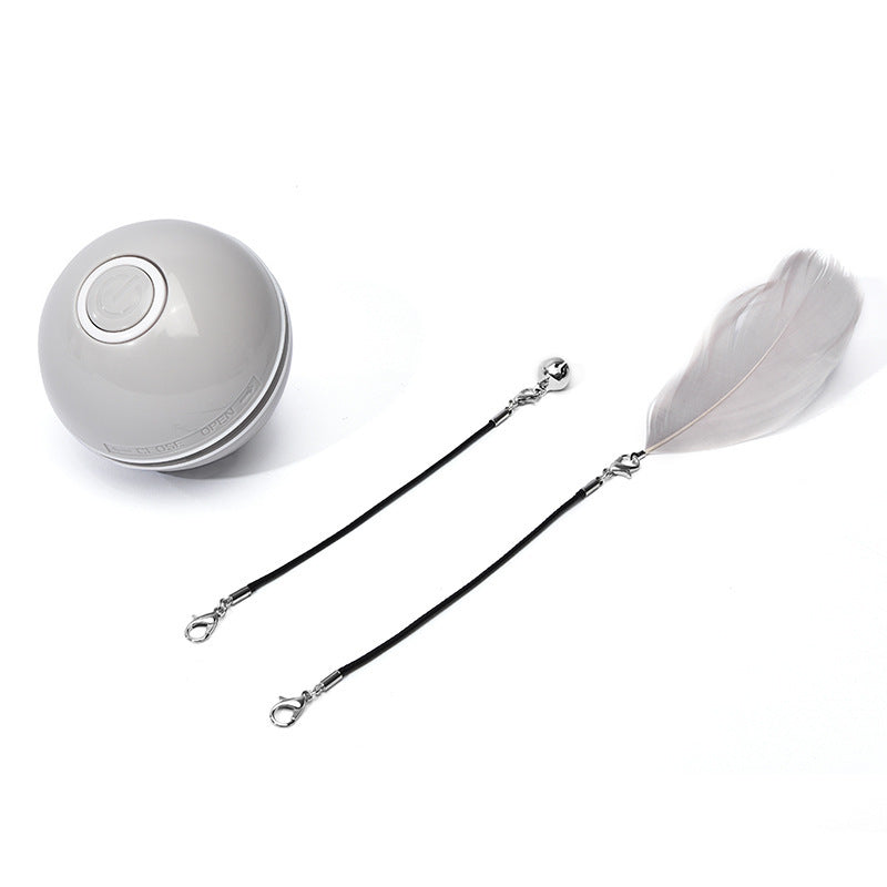 Automatische interactieve kattenspeelbal met led-lampjes en kattenkruid | USB-oplaadbaar speelgoed voor katten en kittens