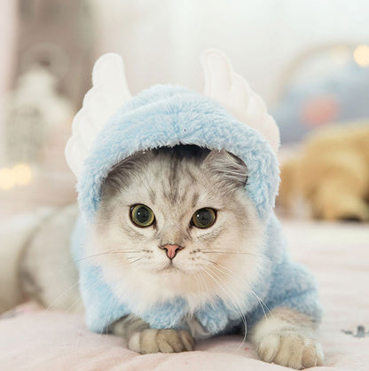 Cute Cotton Cat Clothes - Funny Rabbit, Bear, Tsundere Mini, & Angel Wings Styles