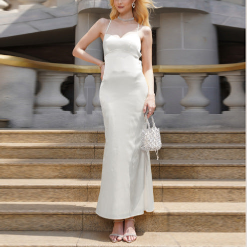 Sexy Chic Backless Strap-fit Figure-flattering Dress