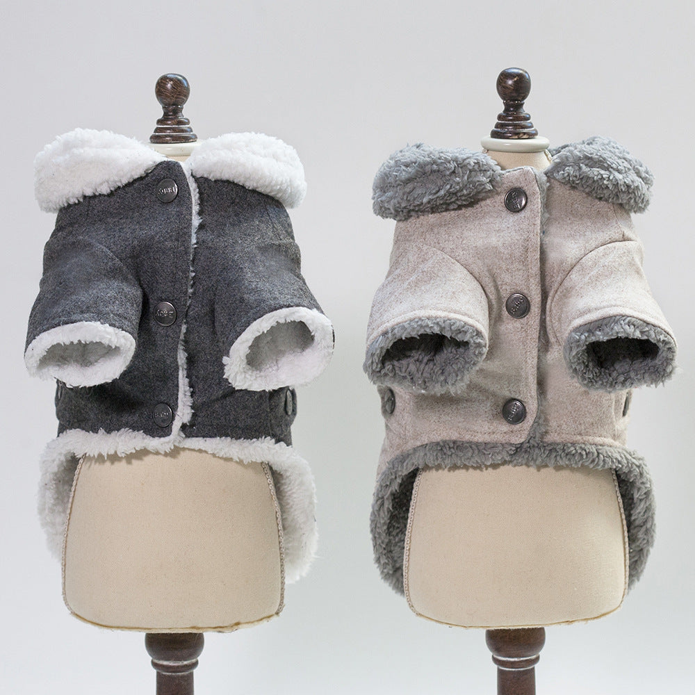 Winter French Bulldog Jacket - Warm Velvet Pet Coat for Small Dogs and Puppies