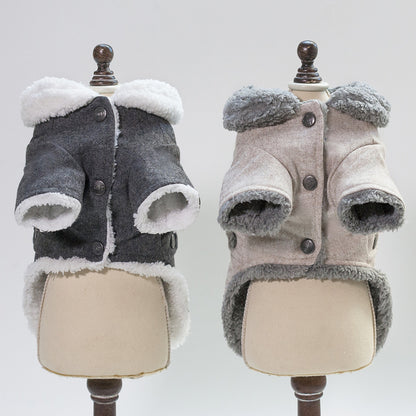 Winter French Bulldog Jacket - Warm Velvet Pet Coat for Small Dogs and Puppies