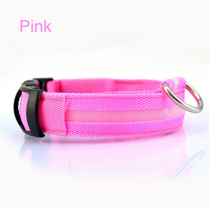 LED Flashing Dog Collar - Rechargeable with Multiple Light Modes