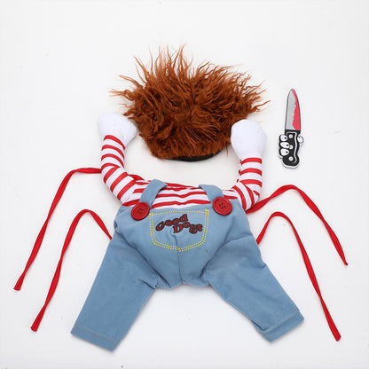 Dog Christmas Costume - Red Holiday Pet Outfit