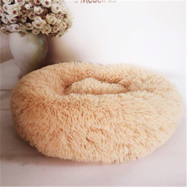 Cama de felpa acogedora para mascotas: nido suave, cálido y lavable para gatos y perros.