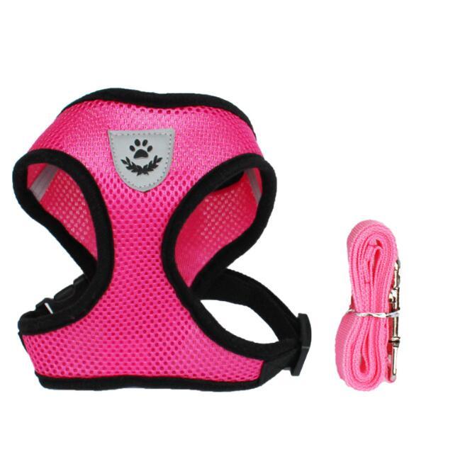 Adjustable Breathable Pet Harness with Leash Set – No Pull Dog Vest for Small, Medium, and Large Dogs