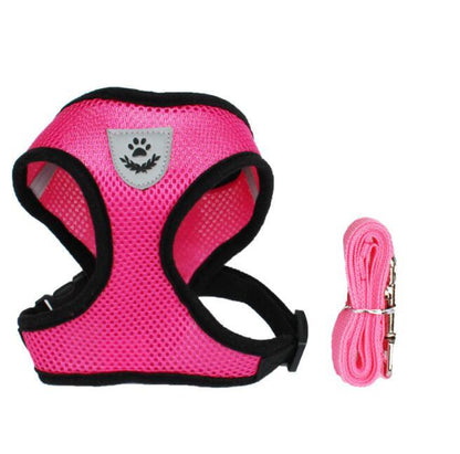 Adjustable Breathable Pet Harness with Leash Set – No Pull Dog Vest for Small, Medium, and Large Dogs