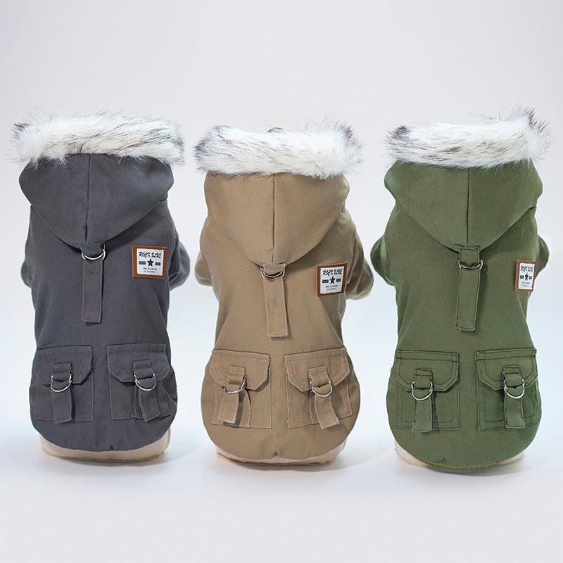 Cotton Dog Coat for Small Breeds – Autumn & Winter Hoodie for Puppies, Chihuahuas, Bulldogs, and Frenchies