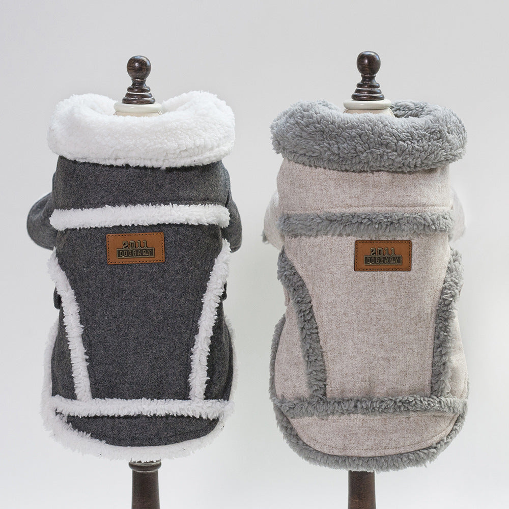 Winter French Bulldog Jacket - Warm Velvet Pet Coat for Small Dogs and Puppies
