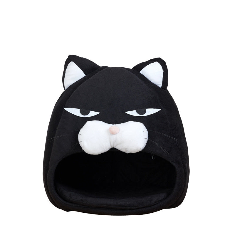 Plush Cat and Dog Bed – Removable, Washable, Breathable Pet House for Small and Medium Animals
