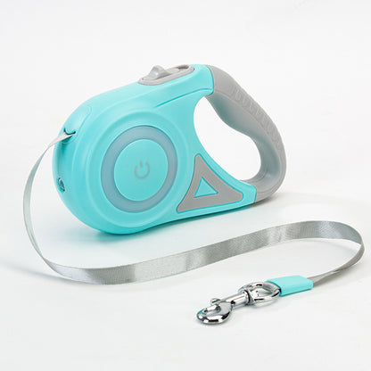 Telescopic Retractable Dog Leash with One-Handed Brake and Lock - Adjustable Length & Comfortable Grip