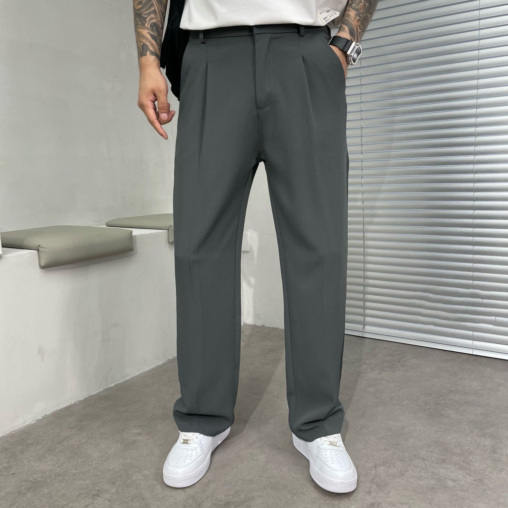 Cotton-Blend Casual Leisure Trousers