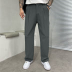 Cotton-Blend Casual Leisure Trousers